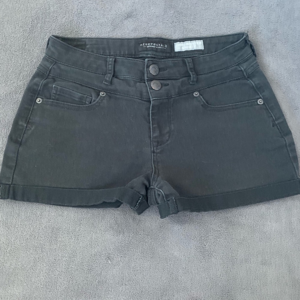 black shorts
